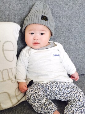 「& choice（アンドチョイス）のアイテム」を使った、ARIKAさん（キッズ・60cm）の春コーディネート