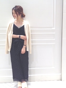 「Chico（チコ）のアイテム（つなぎ/オールインワン）」を使った、ちーちゃんさん（レディース・157cm）の夏コーディネート