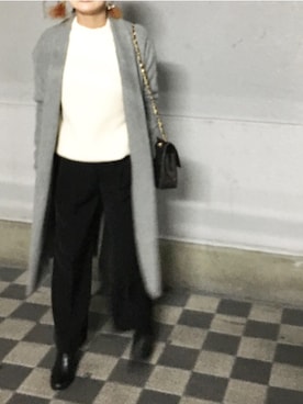 「WEEKDAY（ウィークデイ）のアイテム（ジャケット/アウター）」を使った、mamiさん（レディース・154cm）の冬コーディネート