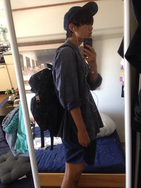 「TOPMAN（トップマン）のアイテム（水着/着物・浴衣）」を使った、しすこんさん（メンズ・170cm）の夏コーディネート