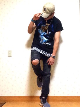 yu-yaさん（メンズ・180cm）の春コーディネート