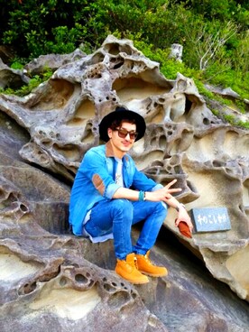 yu-yaさん（メンズ・180cm）の夏コーディネート