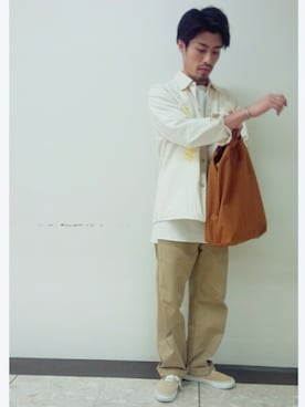 「BACK NUMBER（バックナンバー）のアイテム（チノパンツ）」を使った、YAMATOさん（メンズ・167cm）の秋コーディネート