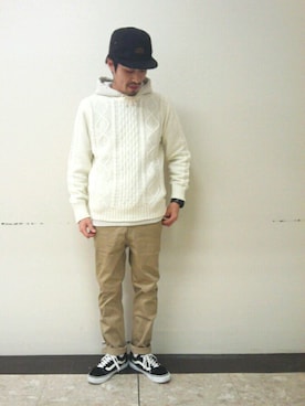 「BACK NUMBER（バックナンバー）のアイテム（チノパンツ）」を使った、YAMATOさん（メンズ・167cm）の秋コーディネート