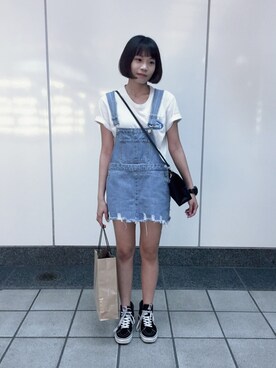「PROVIDERのアイテム」を使った、TZU-HUI,SUNさん（レディース・158cm）の春コーディネート