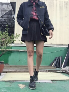 「PROVIDERのアイテム（その他アウター）」を使った、TZU-HUI,SUNさん（レディース・158cm）の秋コーディネート