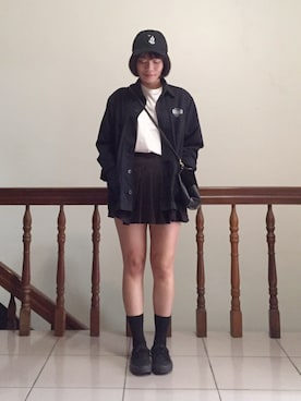 「PROVIDERのアイテム」を使った、TZU-HUI,SUNさん（レディース・158cm）の春コーディネート
