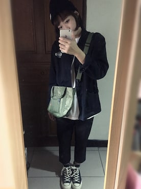 「PROVIDERのアイテム」を使った、TZU-HUI,SUNさん（レディース・158cm）の秋コーディネート