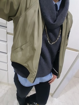 「MK MICHEL KLEIN（エムケーミッシェルクラン）のアイテム（アクセサリー）」を使った、Ssさん（レディース・158cm）の冬コーディネート
