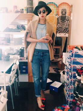 「chanel」｜「アイテム（レインシューズ）」を使った、Befianさん（レディース・170cm）の夏コーディネート