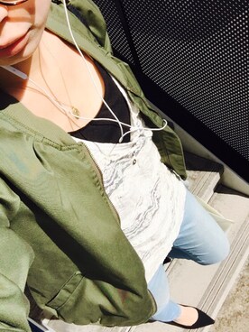 「Daniel Wellington」｜「アイテム（ミリタリージャケット）」を使った、(。A。)さん（レディース・156cm）の秋コーディネート