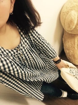「ボーイッシュ」｜「アイテム（チュニック）」を使った、ちちゃさん（レディース・155cm）の秋コーディネート
