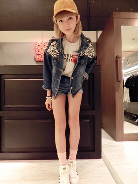 「adidas originals」｜「アイテム（スーツジャケット）」を使った、Rita黃瑄さん（レディース・165cm）の秋コーディネート