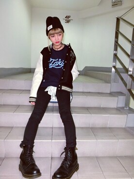 「TAKI（タキ）のアイテム」を使った、Rita黃瑄さん（レディース・165cm）の秋コーディネート