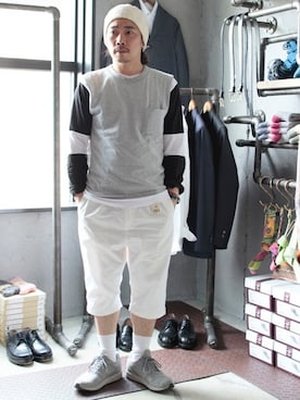 「MASTER&Co（マスターアンドコー）のアイテム（パンツ）」を使った、Daisuke Nagaoさん（メンズ・159cm）の夏コーディネート