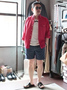 「Tatty Devine（タッティーディバイン）のアイテム」を使った、Daisuke Nagaoさん（メンズ・159cm）の夏コーディネート