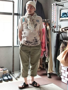 「ハンドペイント」｜Daisuke Nagaoさん（メンズ・159cm）の夏コーディネート