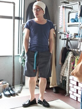 「chimala（チマラ）のアイテム（パンツ）」を使った、Daisuke Nagaoさん（メンズ・159cm）の夏コーディネート