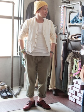 「chimala（チマラ）のアイテム（パンツ）」を使った、Daisuke Nagaoさん（メンズ・159cm）の夏コーディネート