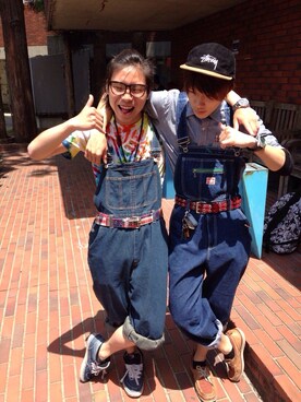 「UNIF（ユニフ）のアイテム（Tシャツ/カットソー）」を使った、やっさんさん（メンズ・165cm）の春コーディネート