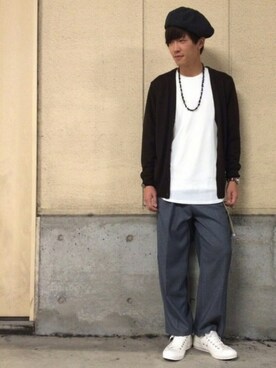 ハンチング ベレー帽を使った ららぽーと横浜 のメンズ人気ファッションコーディネート Wear