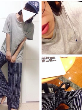 「POLO RALPH LAUREN（ポロ ラルフ ローレン）のPolo Ralph Lauren Cotton-Jersey T-Shirt（Tシャツ/カットソー、グレー系）」を使った、Jujuan by AnjuNonakaさん（レディース・154cm）の秋コーディネート