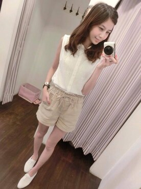 「棉麻」｜費雪小姐さん（レディース・167cm）の夏コーディネート