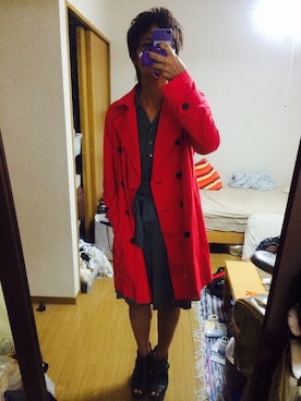 「ICB（アイシービー）のアイテム（トレンチコート）」を使った、あるまじろさん（レディース・160cm）の秋コーディネート