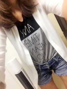 「LIPSERVICE（リップサービス）のアイテム（その他アウター）」を使った、長岡せなさん（レディース・156cm）の夏コーディネート