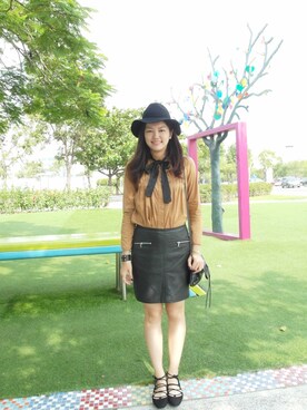 「ZARA（ザラ）のアイテム（バレエシューズ、ブラック系）」を使った、Daisyさん（レディース・169cm）の秋コーディネート