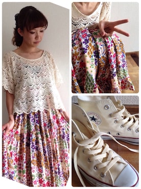 「LANI（ラニ）のアイテム」を使った、mika0527◡̈⃝♡さん（レディース・158cm）の夏コーディネート