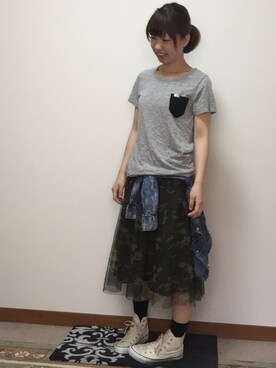 mika0527◡̈⃝♡さん（レディース・158cm）の夏コーディネート