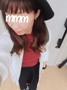 「GLOBAL WORK（グローバルワーク）のフェルトナカオレＨＡＴ/565115（ハット）」を使った、m⋆mさん（レディース・154cm）の秋コーディネート