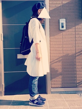 「アイテム（シャツワンピース）」を使った、misachiさん（レディース・158cm・20代）の秋コーディネート