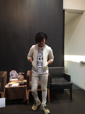 「バレンタインデートスタイル」｜「アイテム（ライダースジャケット）」を使った、avance.SYU---さん（メンズ・168cm）の冬コーディネート