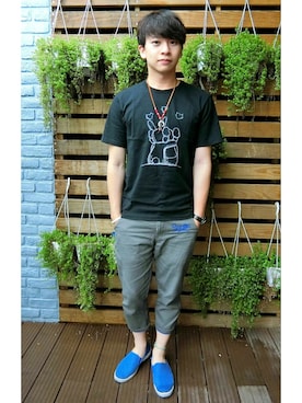 「NORTH WORKS（ノースワークス）のアイテム」を使った、MIN_WEIさん（メンズ・171cm）の夏コーディネート