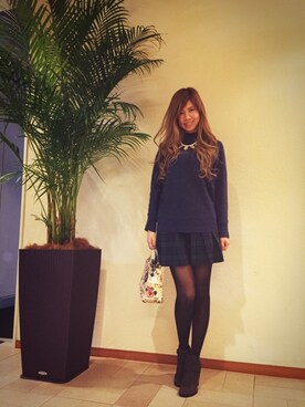 「Dior」｜「アイテム（ブーティ）」を使った、ＳＵＭＩＣＡさん（レディース・168cm）の冬コーディネート