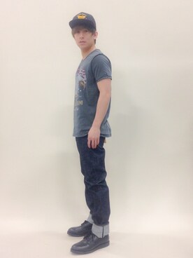 「BRIXTON（ブリクストン）のアイテム（キャップ）」を使った、Tomoさん（メンズ・167cm）の春コーディネート