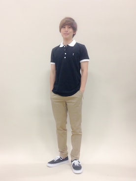 「wjk（ダヴルジェイケイ）のアイテム（パンツ）」を使った、Tomoさん（メンズ・167cm）の春コーディネート