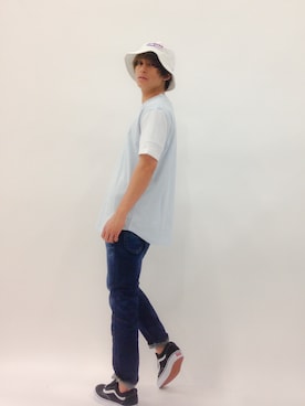「And A（アンドエー）のアイテム（帽子）」を使った、Tomoさん（メンズ・167cm）の春コーディネート