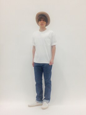 「JOURNAL STANDARD relume（ジャーナルスタンダード　レリューム）のアイテム（その他シューズ）」を使った、Tomoさん（メンズ・167cm）の春コーディネート