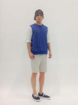 「FTC（エフティーシー）のアイテム（帽子）」を使った、Tomoさん（メンズ・167cm）の春コーディネート