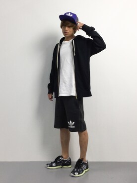 オリジナルス ハーフパンツ Sport Ess Short を使ったメンズ人気ファッションコーディネート Wear