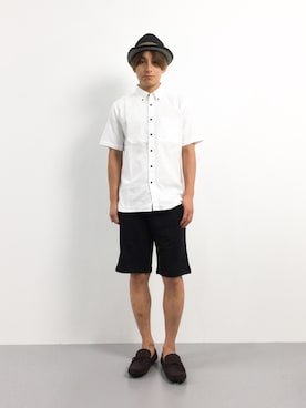 「ASICS（アシックス）のアイテム（帽子）」を使った、Tomoさん（メンズ・167cm）の夏コーディネート