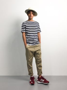 「YEAH RIGHT!!（イェーライト）のアイテム」を使った、Tomoさん（メンズ・167cm）の夏コーディネート