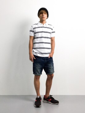 「polo shirts」｜Tomoさん（メンズ・167cm）の夏コーディネート