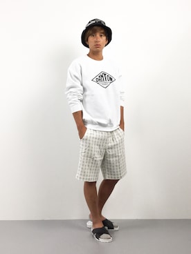 「SHIPS JET BLUE（シップスジェットブルー）のアイテム（サンダル）」を使った、Tomoさん（メンズ・167cm）の夏コーディネート