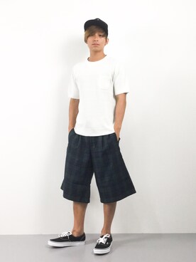 「MAKAVELIC（マキャベリック）のアイテム（キャップ）」を使った、Tomoさん（メンズ・167cm）の夏コーディネート