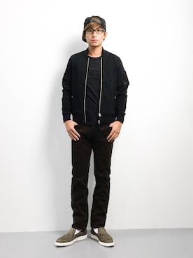 「Lee（リー）のアイテム（Tシャツ/カットソー）」を使った、Tomoさん（メンズ・167cm）の夏コーディネート