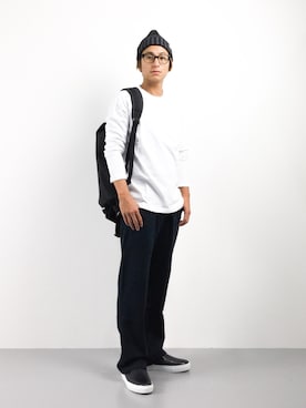 「TRANS CONTINENTS（トランスコンチネンツ）のアイテム（シューズ）」を使った、Tomoさん（メンズ・167cm）の夏コーディネート